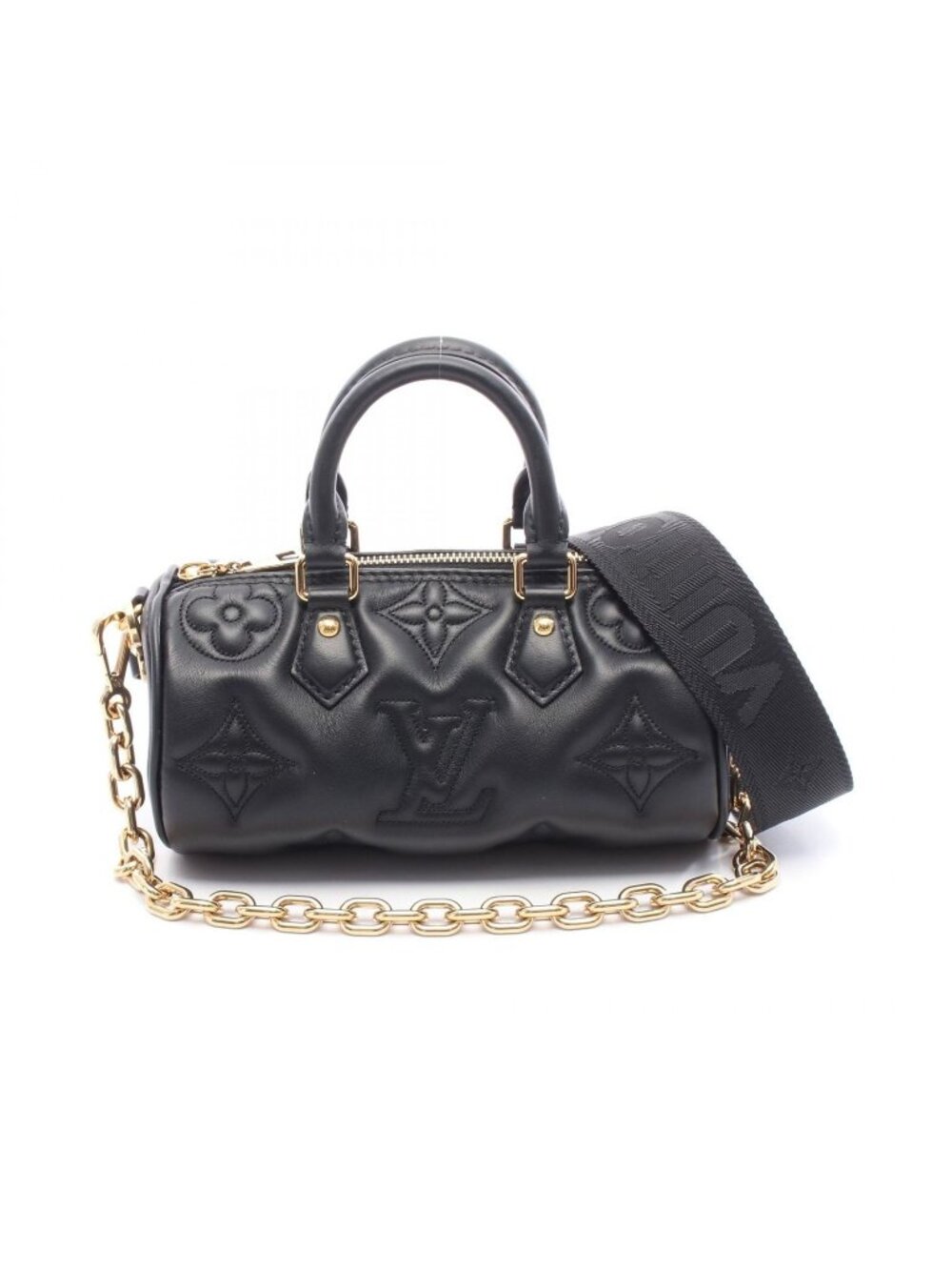 Louis Vuitton Handbag Papillon BB Bubble Gram Noir Leather - Picture 1 of 5